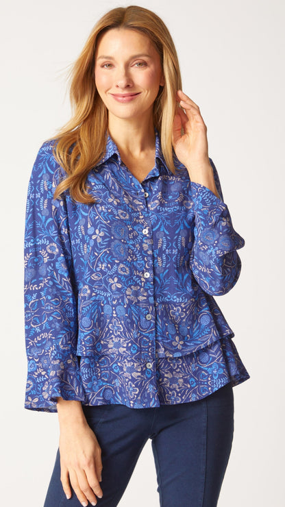Habitat Off The Vine Flounce Bracelet Sleeve Shirt - Multiple Colors
