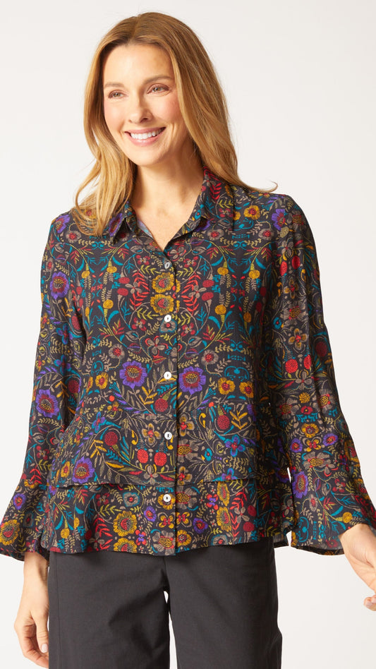 Habitat Off The Vine Flounce Bracelet Sleeve Shirt - Multiple Colors