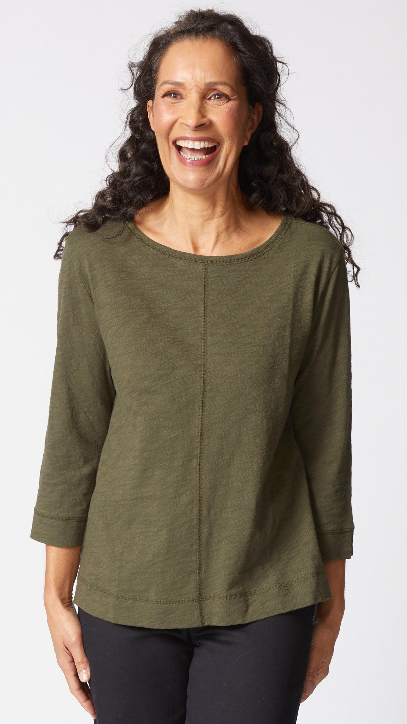 Habitat Cotton Pebble Coverstitch Boatneck - Multiple Colors