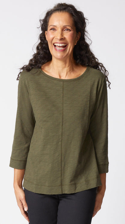 Habitat Cotton Pebble Coverstitch Boatneck - Multiple Colors