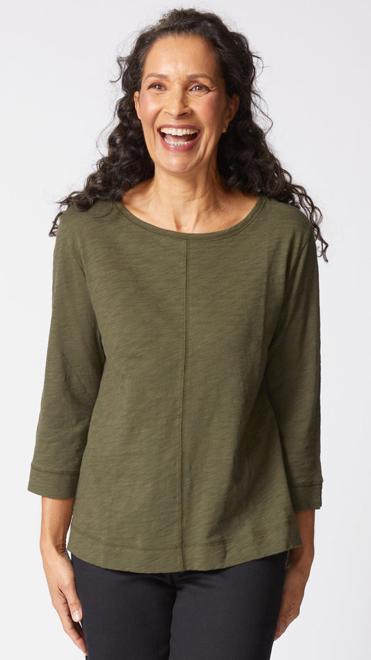 Habitat Cotton Pebble Coverstitch Boatneck - Multiple Colors