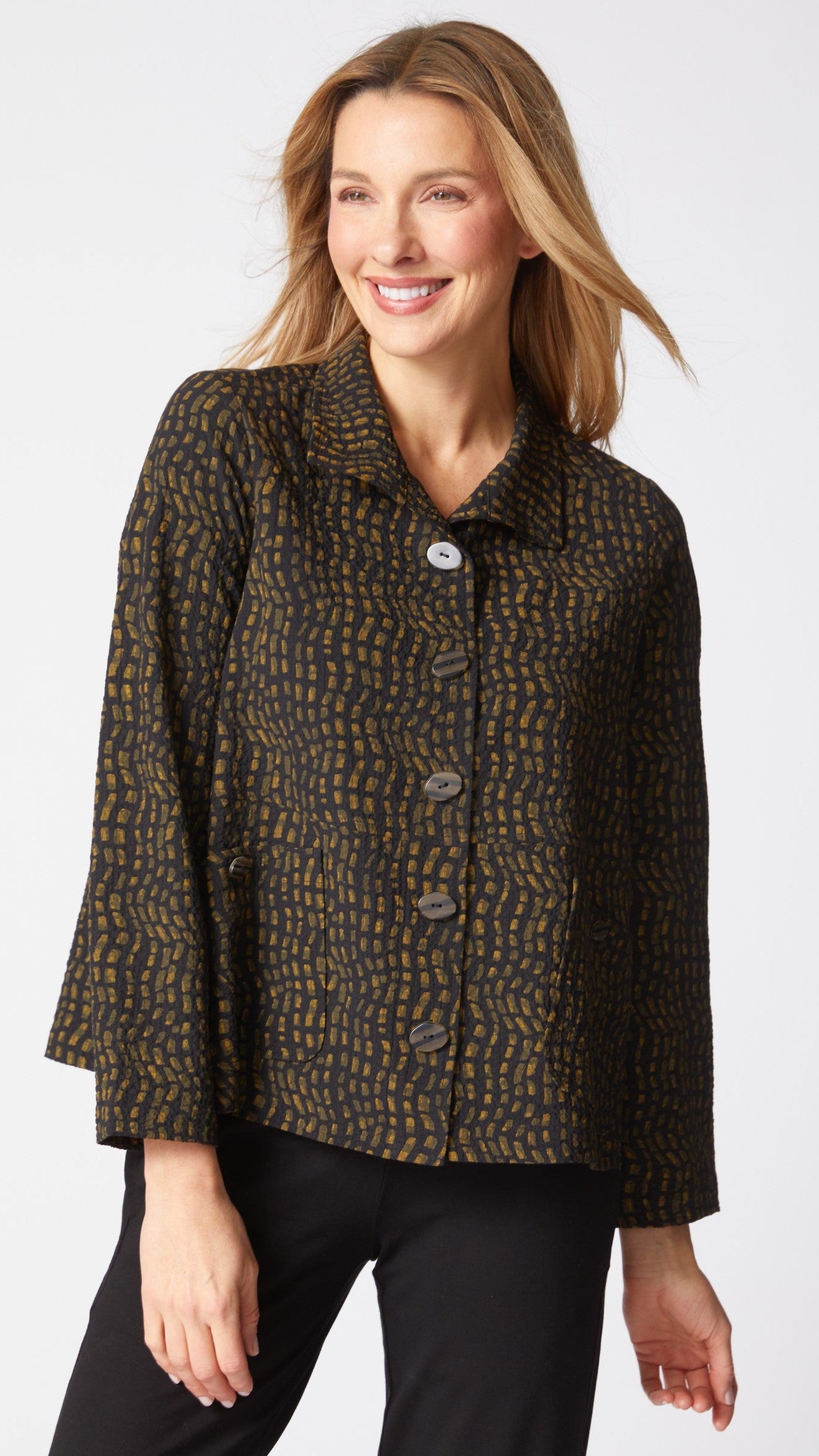 Habitat Crinkle Crepe Mosaic Easy Swing Jacket
