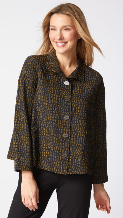 Habitat Crinkle Crepe Mosaic Easy Swing Jacket