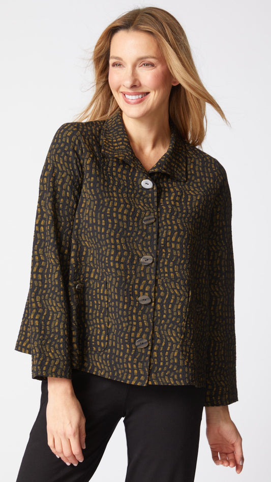 Habitat Crinkle Crepe Mosaic Easy Swing Jacket