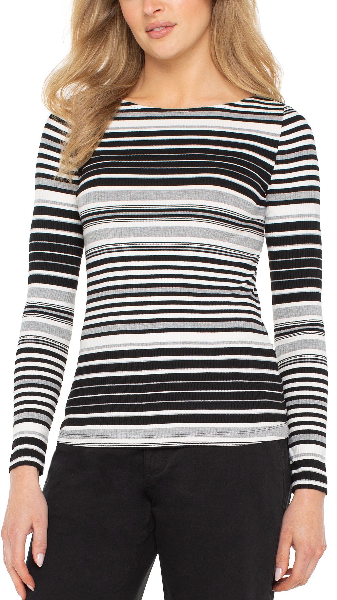 Liverpool Stripe Boatneck Knit Top - Multiple Colors