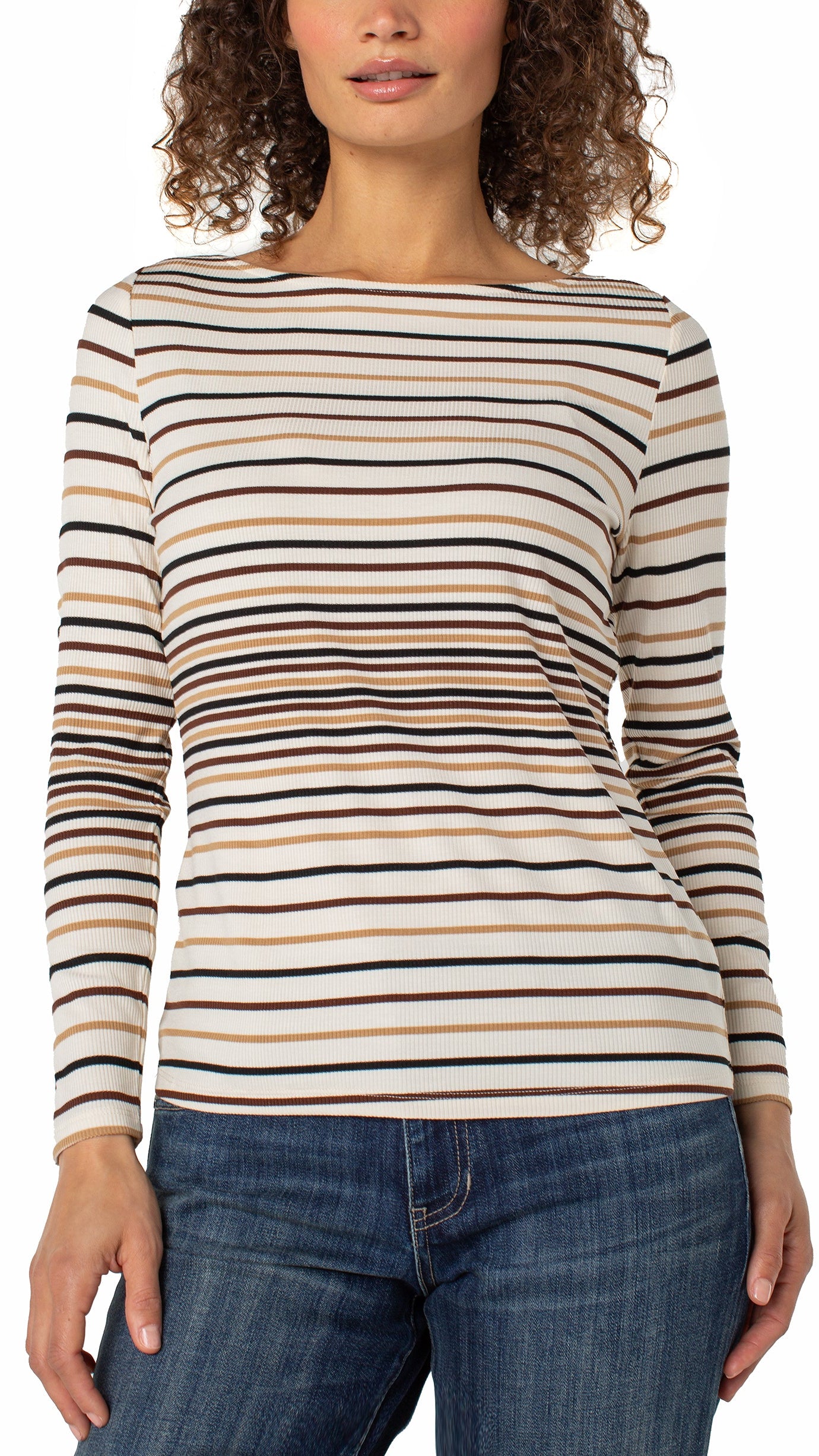 Liverpool Stripe Boatneck Knit Top - Multiple Colors