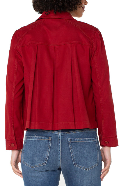 Liverpool Pleat Back Crop Jacket