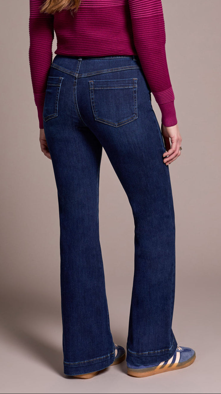 Tribal Audrey Pull On Flare Jean - Multiple Colors