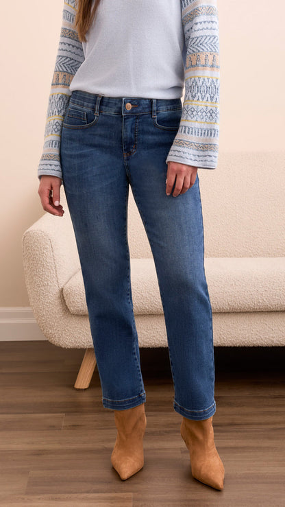 Tribal Audrey Huggings Straight Crop Jean - Multiple Colors