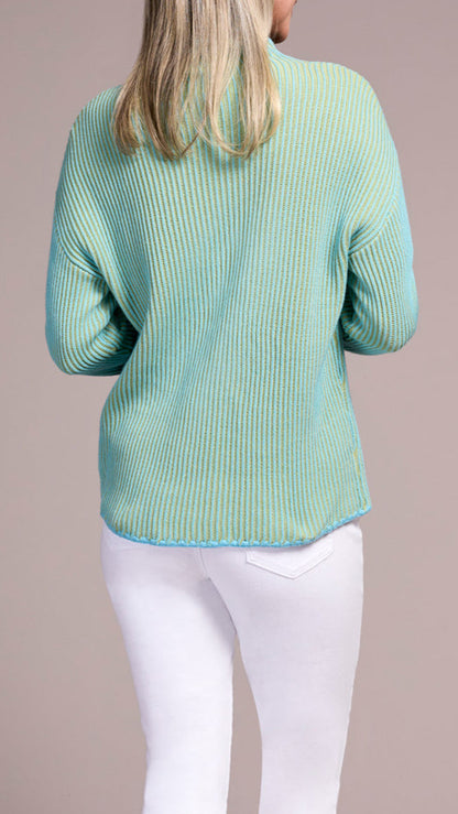 Tribal Funnel Neck Sweater - Multiple Colors