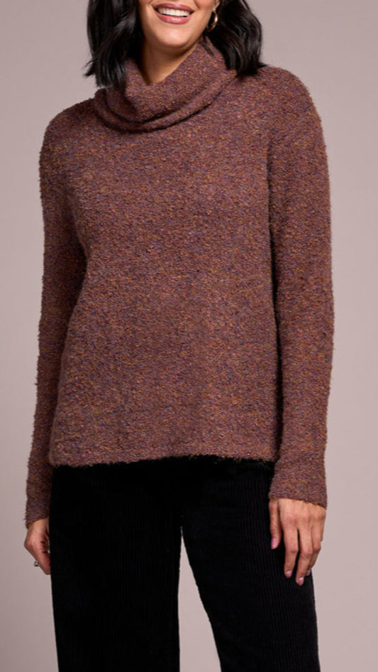 Tribal Cowl Neck Hi-Low Sweater - Multiple Colors