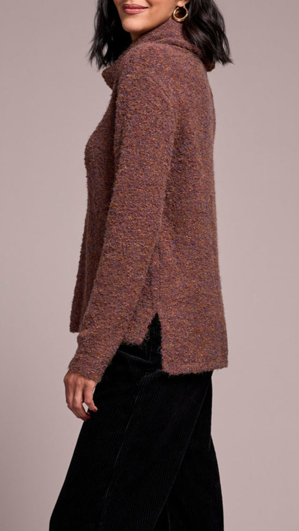 Tribal Cowl Neck Hi-Low Sweater - Multiple Colors