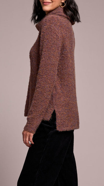 Tribal Cowl Neck Hi-Low Sweater - Multiple Colors