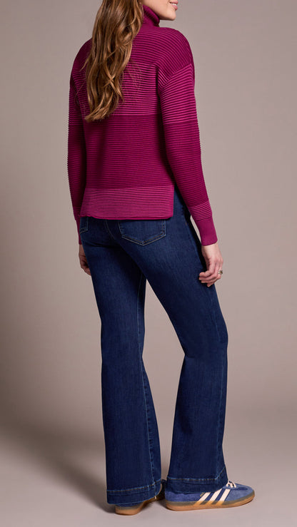Tribal Hi-Low Turtleneck Sweater - Multiple Colors