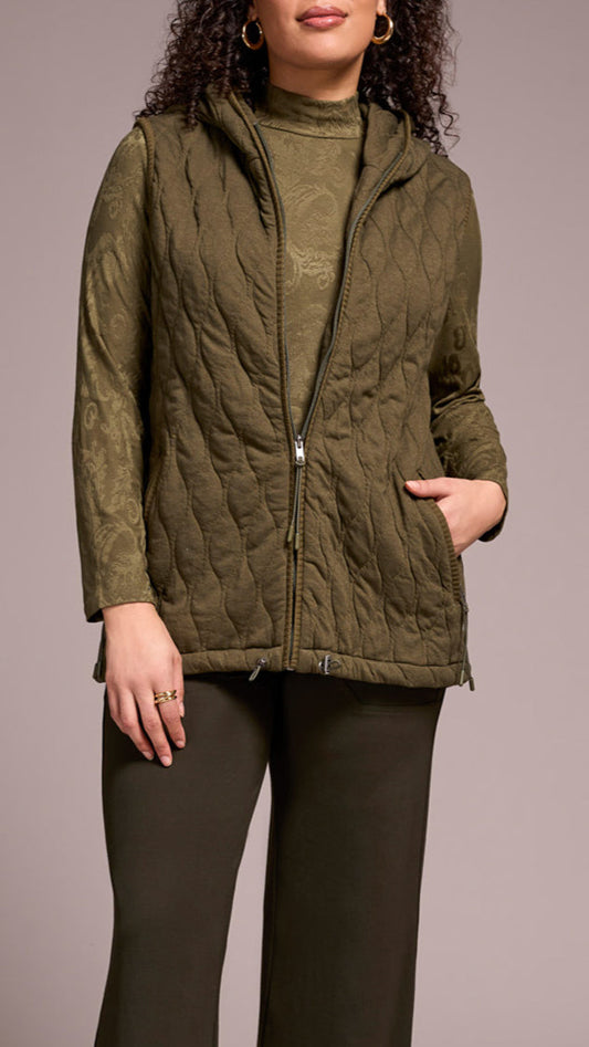Tribal Hooded Zip-Up Vest