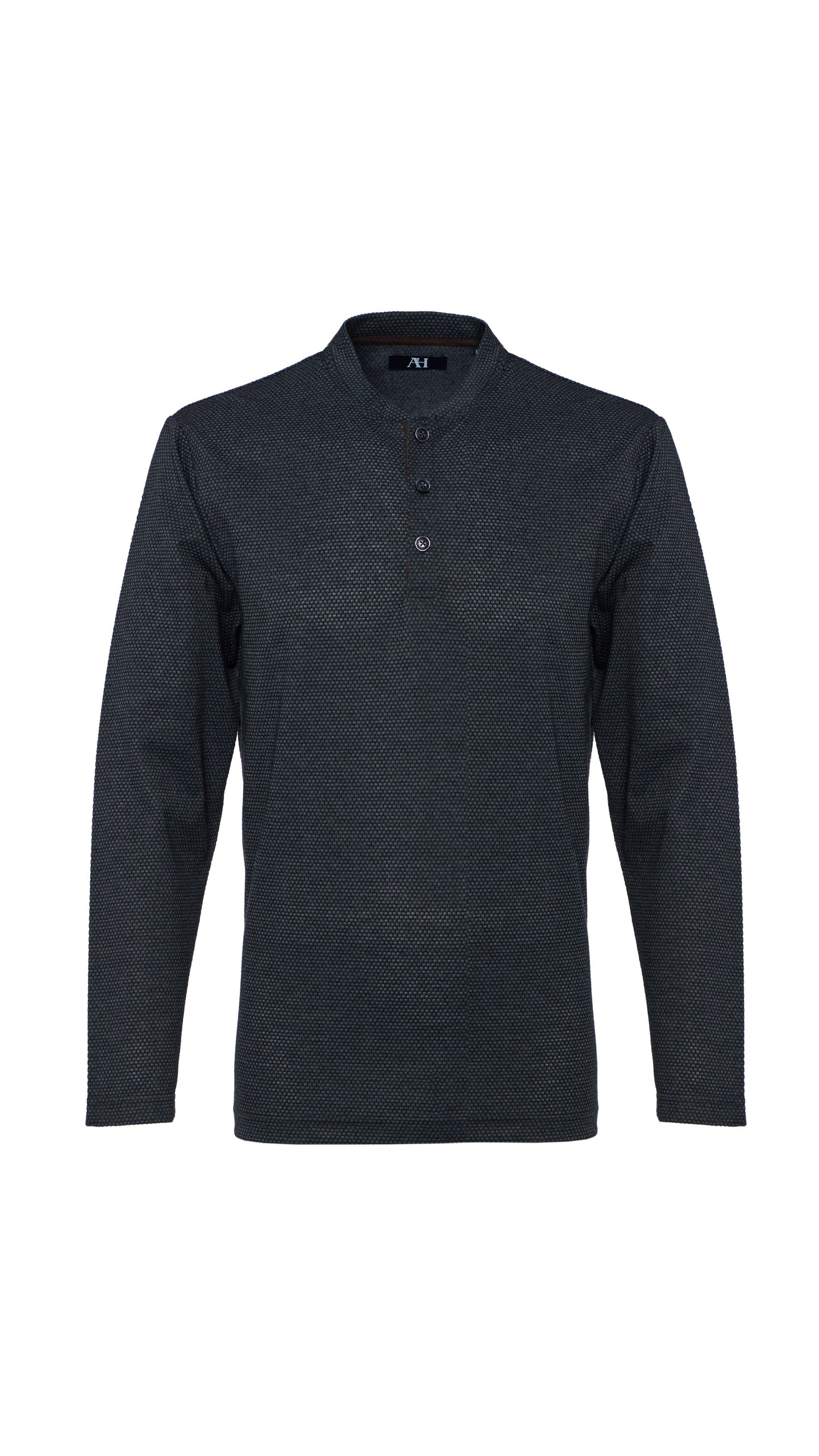 American Heritage 3 Button Dobby Henley