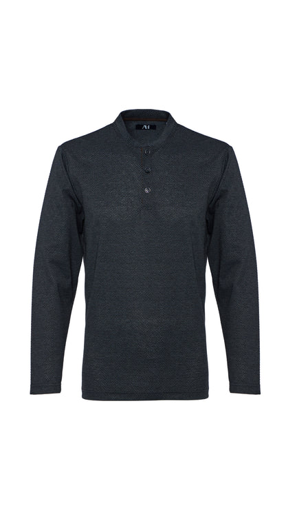 American Heritage 3 Button Dobby Henley