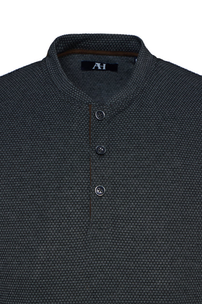 American Heritage 3 Button Dobby Henley