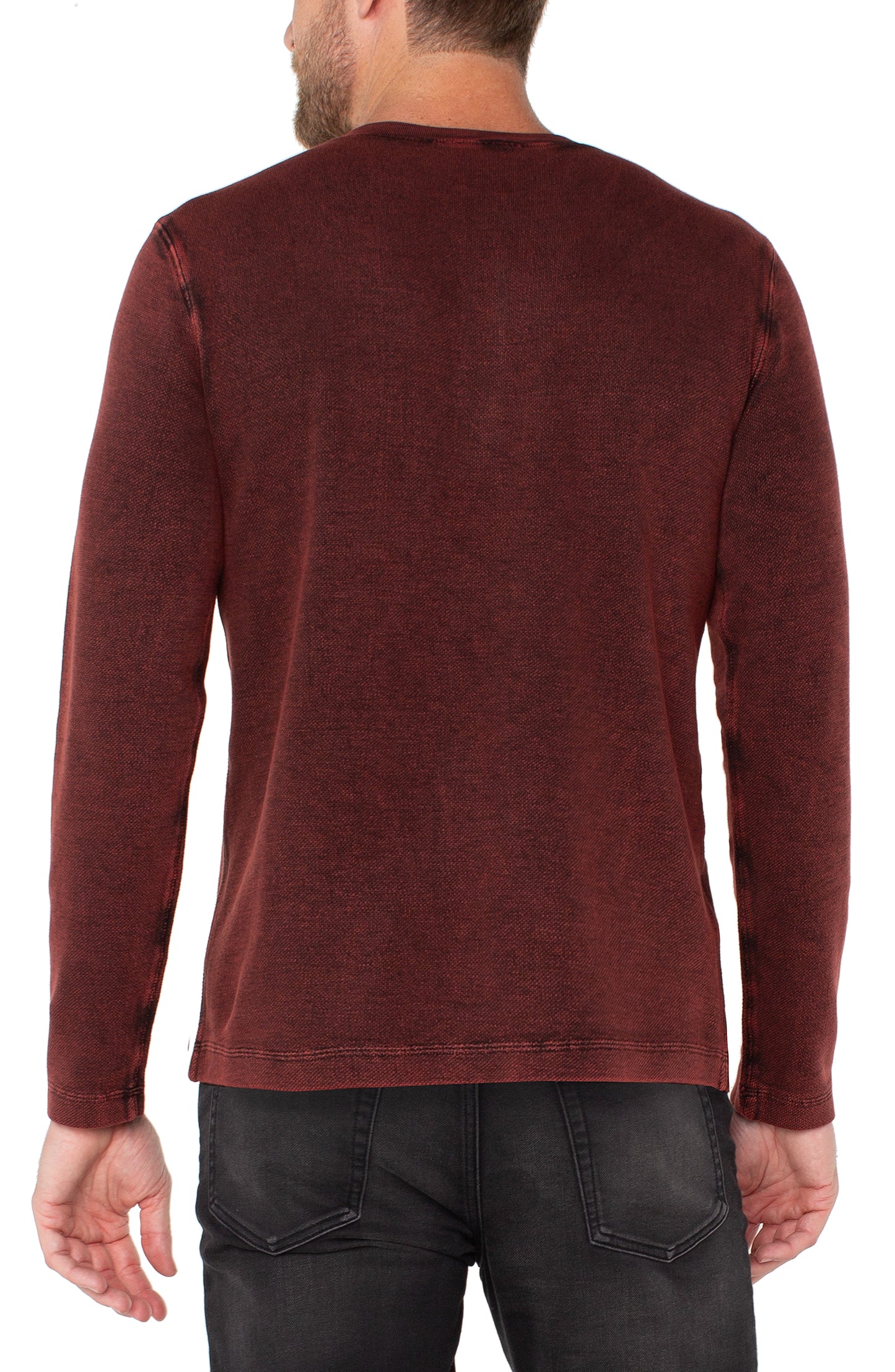 Liverpool Mineral Wash Long Sleeve Henley - Multiple Colors