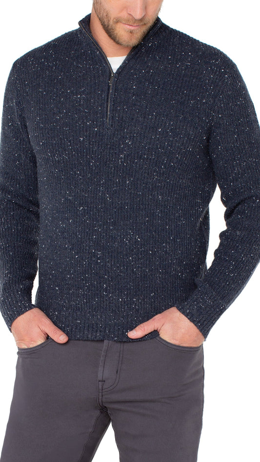 Liverpool Men's Donegal Rib 1/4 Zip Sweater