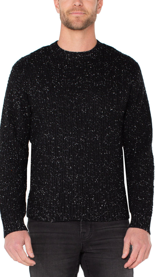Liverpool Men's Speckled Long Sleeve Crew Neck Sweater