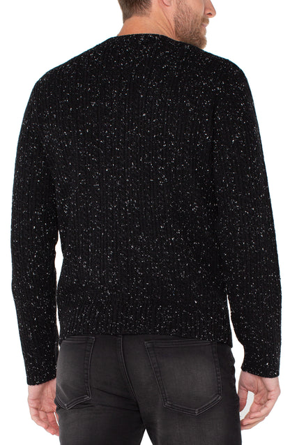 Liverpool Men's Speckled Long Sleeve Crew Neck Sweater