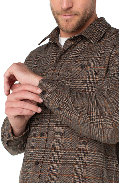 Liverpool Men's Plaid Long Sleeve Button Up Shirt - Multiple Colors