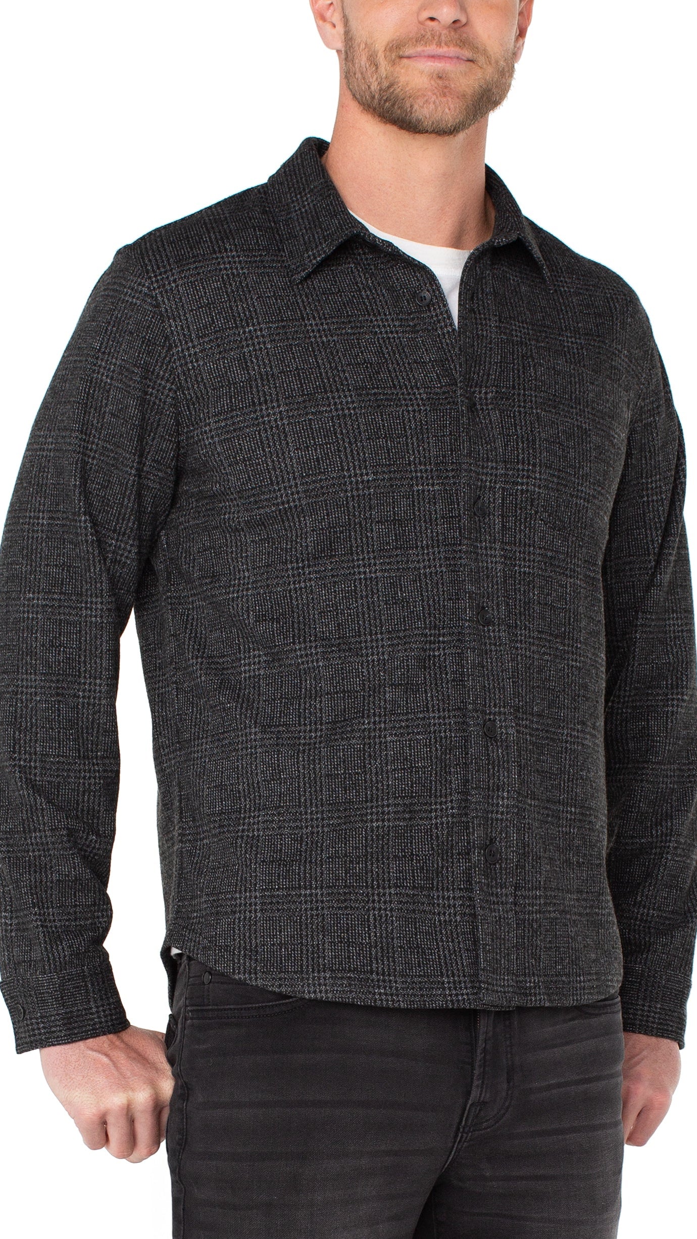 Liverpool Men's Plaid Long Sleeve Button Up Shirt - Multiple Colors