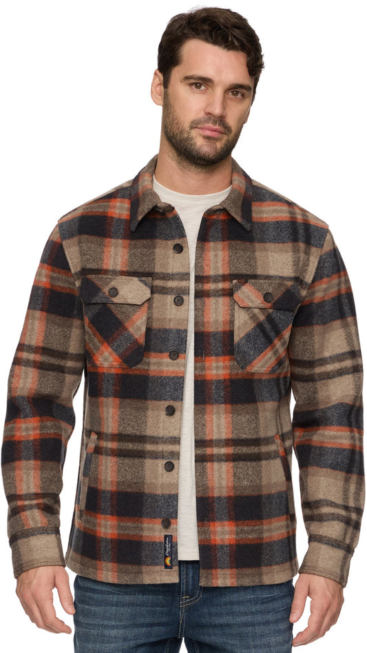 Flag & Anthem Midland Brushed Plaid Shirt Jacket