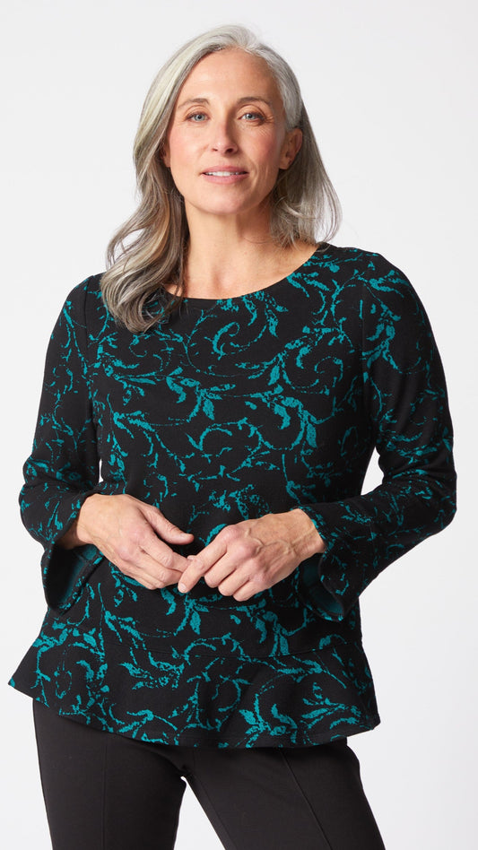Habitat Jacquard Scroll Peplum Pullover