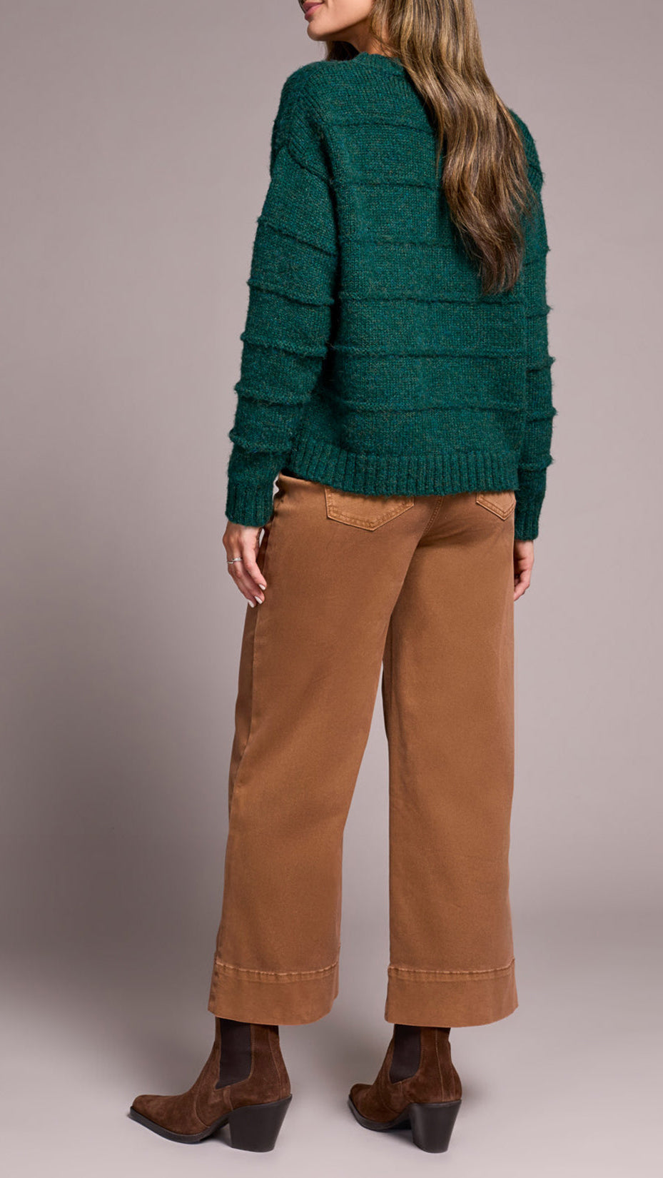 Tribal Textured Crew Neck Sweater