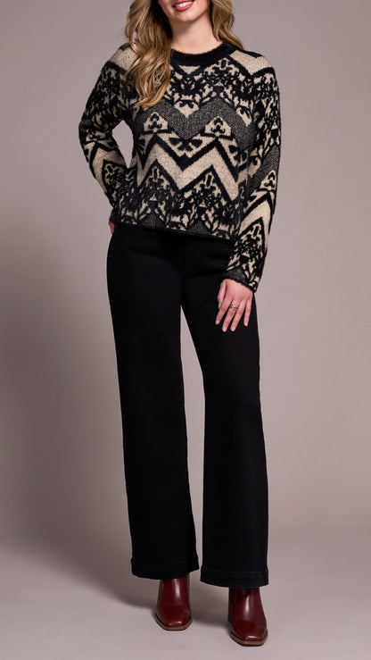 Tribal Chevron Crew Neck Sweater
