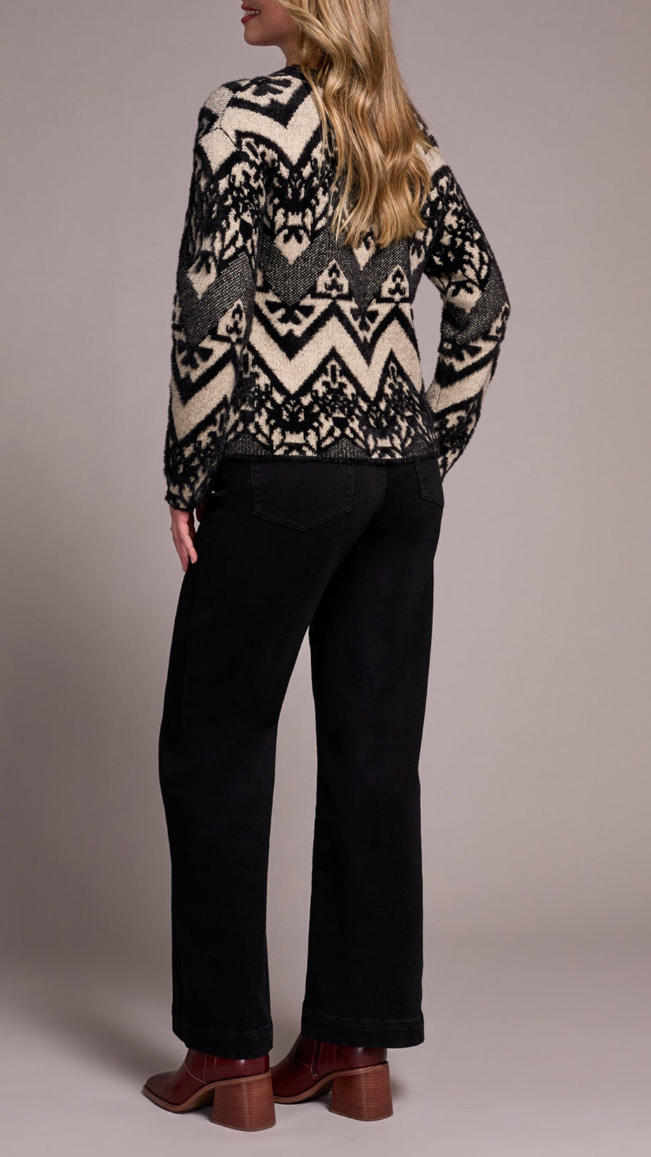 Tribal Chevron Crew Neck Sweater