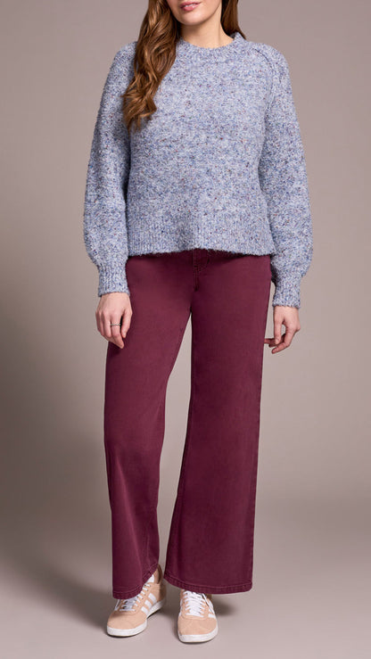 Tribal Marled Crew Neck Sweater - Multiple Colors