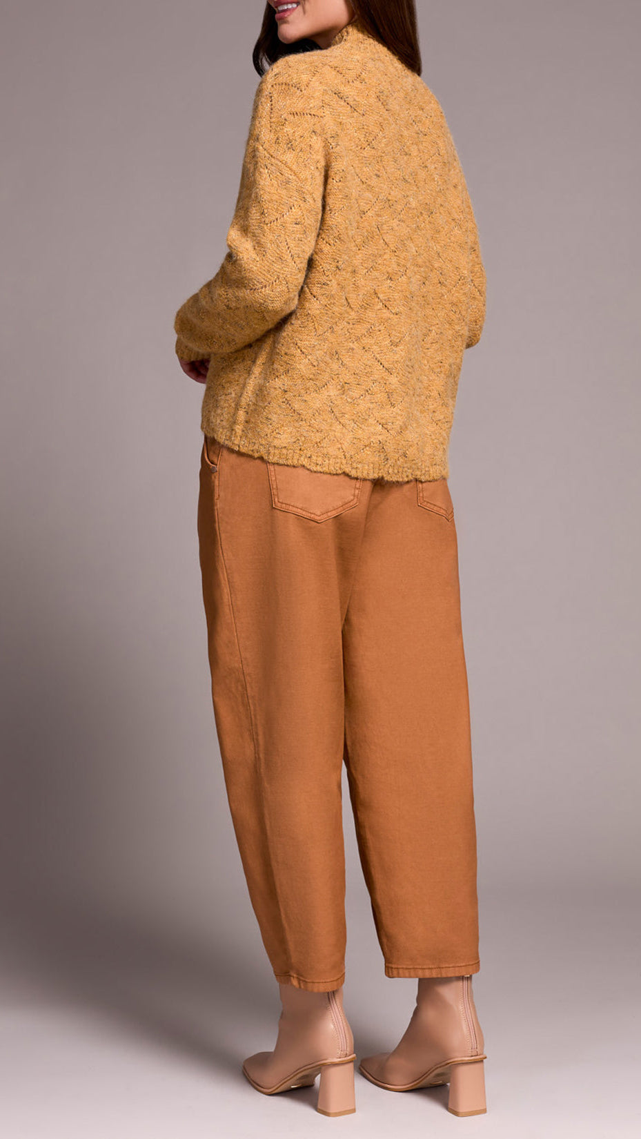 Tribal Knit Mock Neck Sweater - Multiple Colors