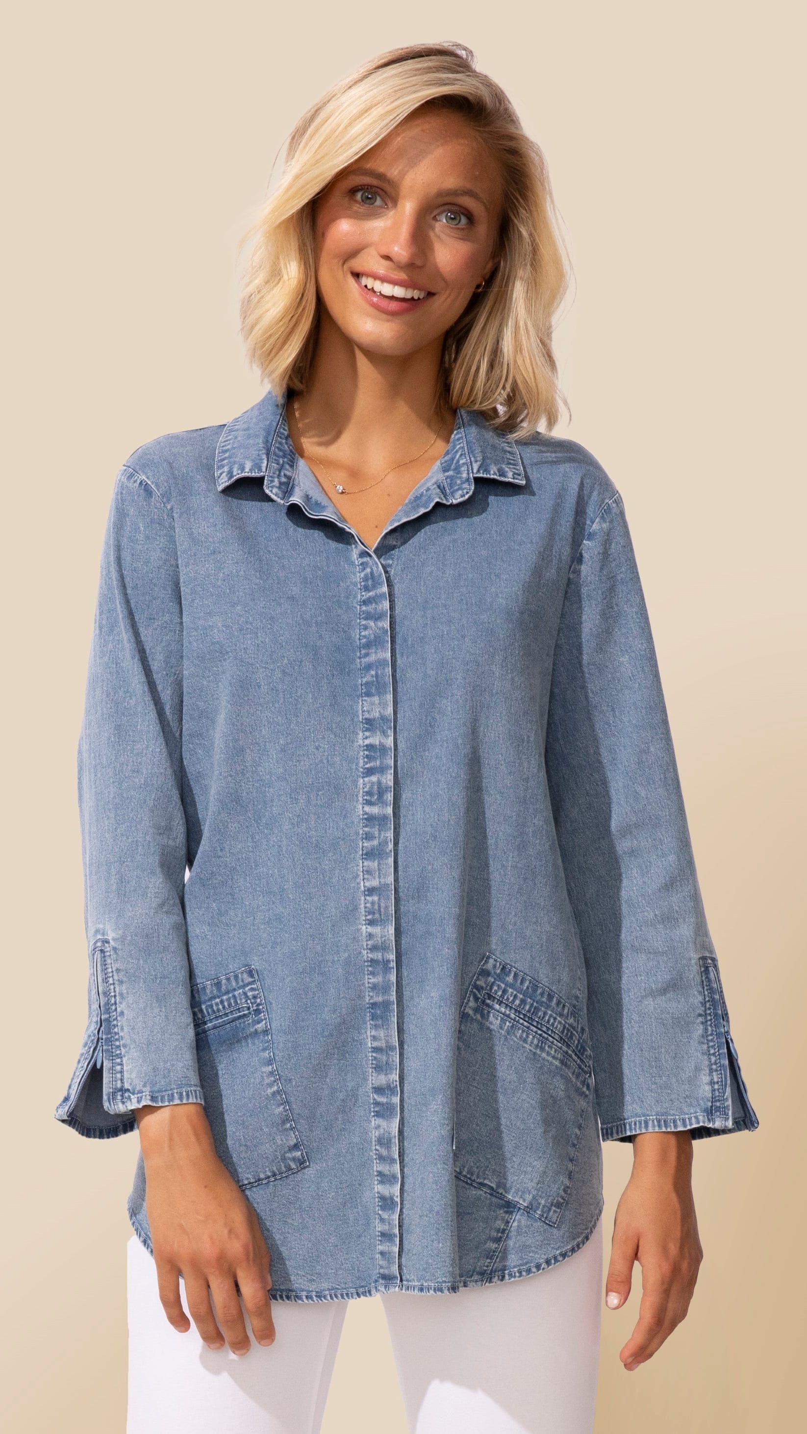 Habitat Tops Habitat Perfect Travel Zip Sleeve Shirt Habitat Perfect Travel Zip Sleeve Shirt