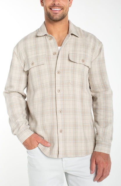 Liverpool Men's Men's Button Downs Liverpool Men's Flap Pocket Overshirt 39001566 Liverpool Men's Flap Pocket Overshirt