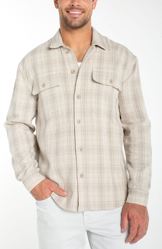 Liverpool Men's Men's Button Downs Liverpool Men's Flap Pocket Overshirt 39001566 Liverpool Men's Flap Pocket Overshirt