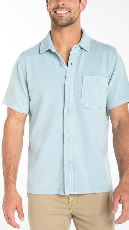 Liverpool Men's Men's Button Downs Liverpool Men's Knit Short Sleeve Button Up Shirt Liverpool Men's Knit Short Sleeve Button Up Shirt