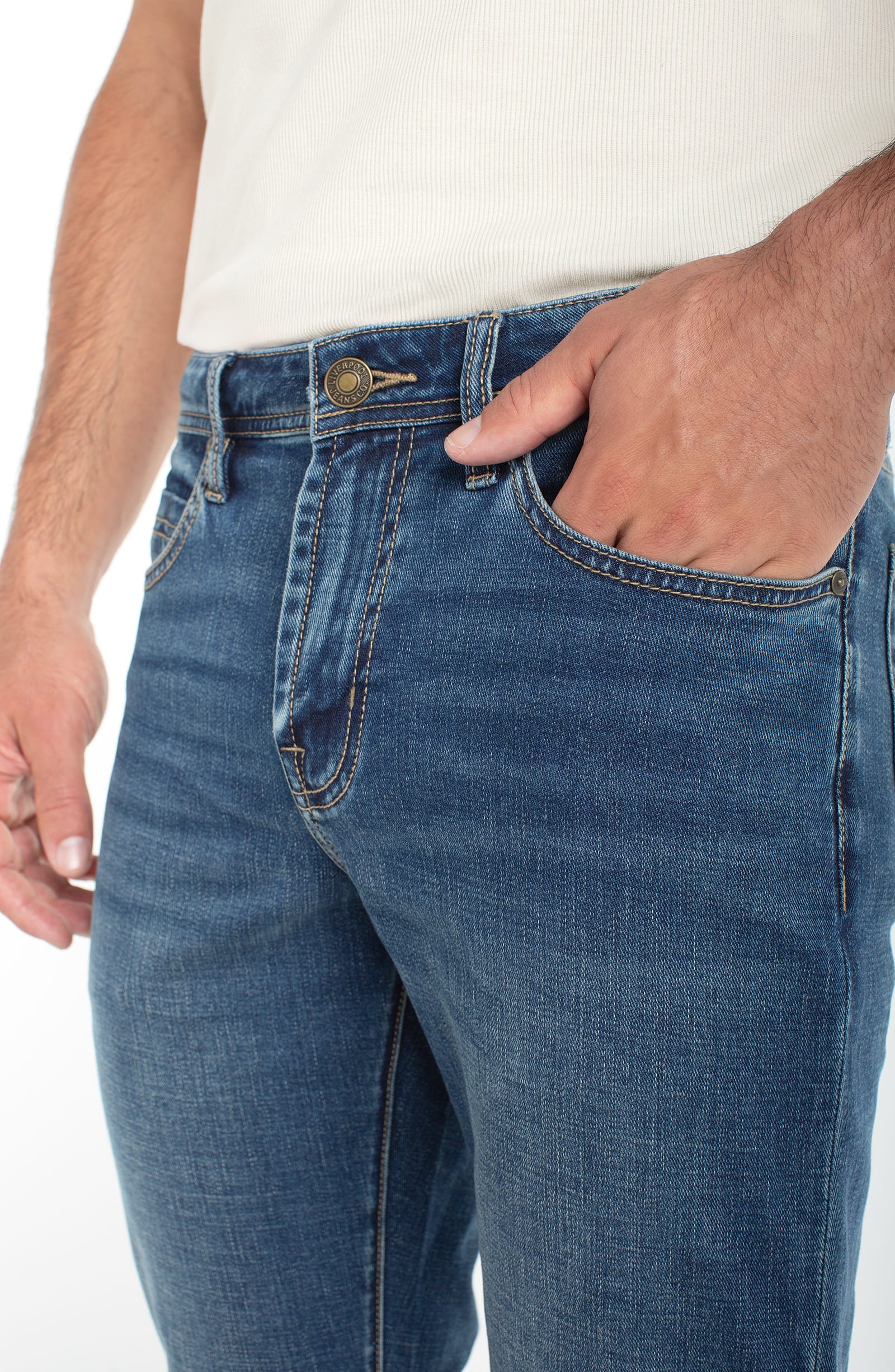 Liverpool Men's Men's Denim Liverpool Men's Kingston Modern Straight Pant - Multiple Colors Liverpool Men's Kingston Modern Straight Pant - Multiple Colors