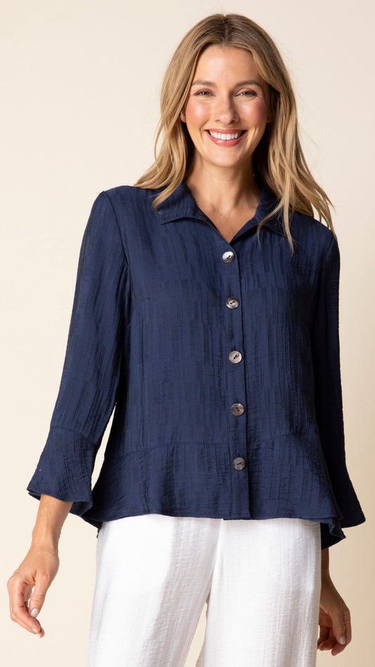 Habitat Blouses Habitat Jacquard Flounce Shirt Habitat Jacquard Flounce Shirt