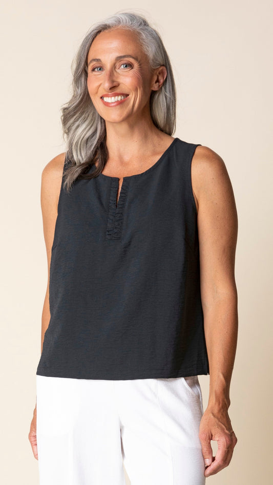 Habitat Destination Unknown Center Shirred Tank - Multiple Colors