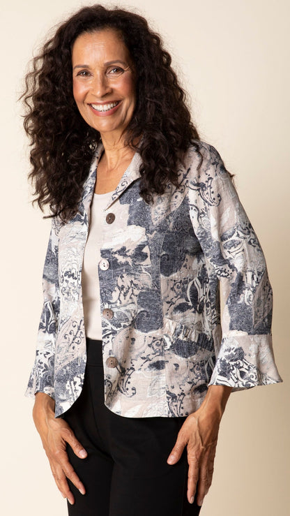 Habitat Jackets Habitat Destination Unknown Medley Shirred Shirt Jacket 21476318 Habitat Destination Unknown Medley Shirred Shirt Jacket
