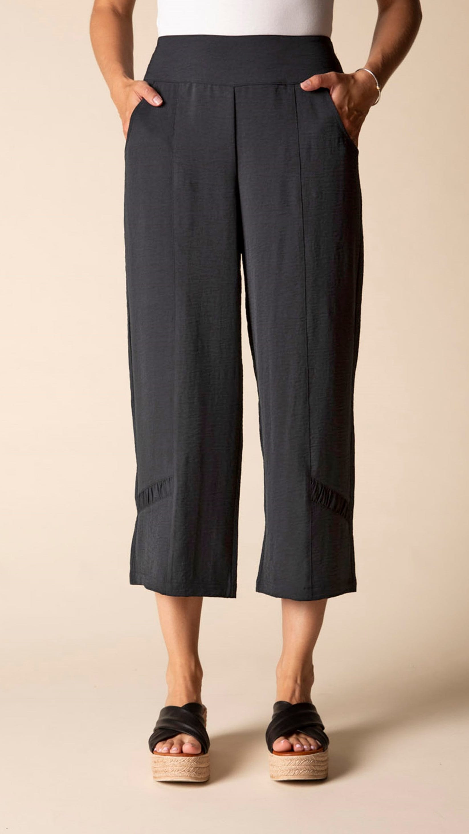 Habitat Pants Habitat Shirred Crop Pant Habitat Shirred Crop Pant