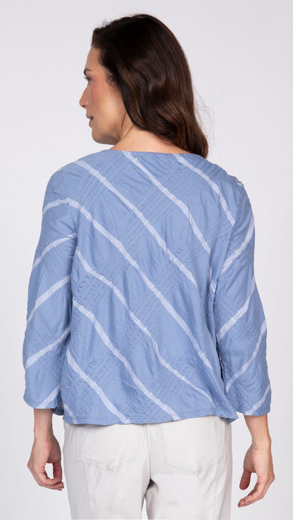Olivia by Habitat Tops Olivia by Habitat Stripe A Pose Bias Cut Pullover Olivia by Habitat Stripe A Pose Bias Cut Pullover