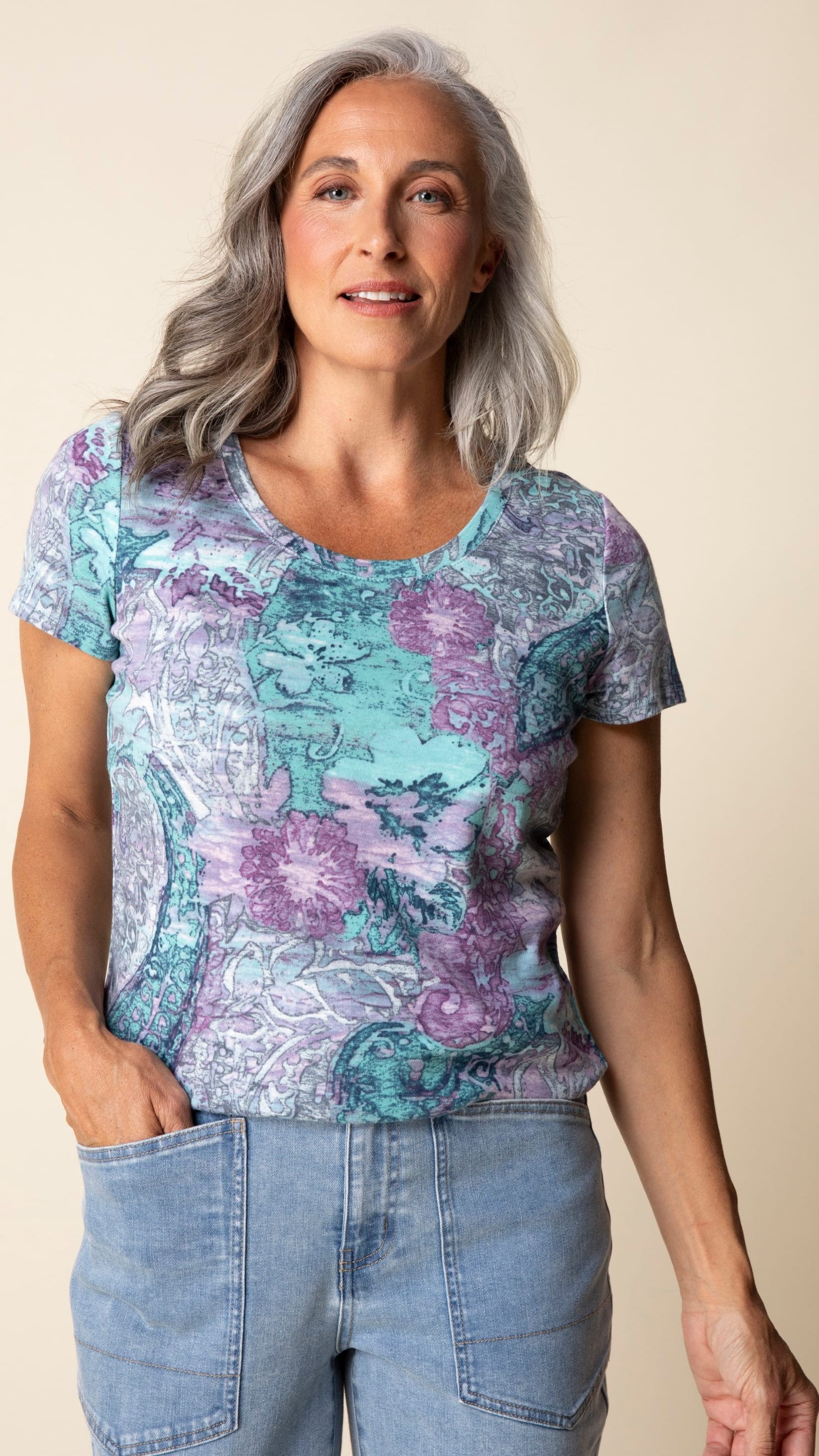 Habitat Tees Habitat Cozy Rib Spring Medley Everyday Tee 44766430 Habitat Cozy Rib Spring Medley Everyday Tee