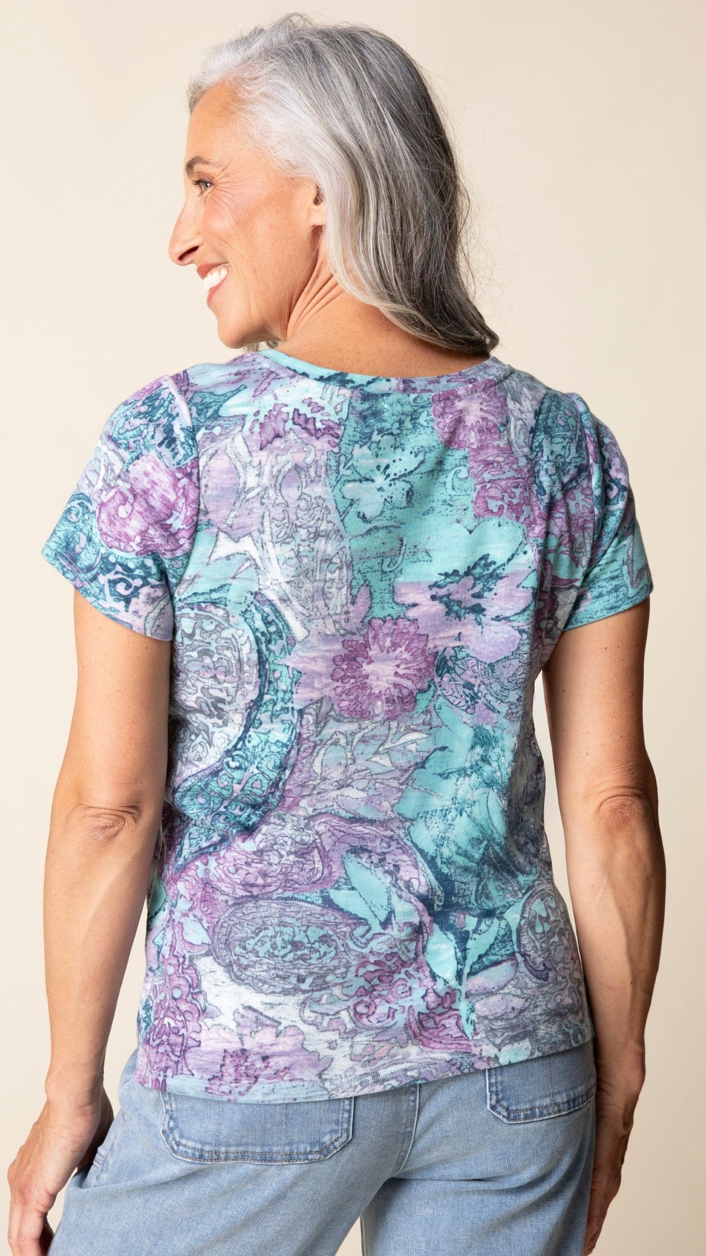 Habitat Tees Habitat Cozy Rib Spring Medley Everyday Tee Habitat Cozy Rib Spring Medley Everyday Tee