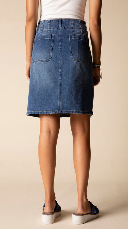 Habitat Skirts Habitat Stretch Denim Easy Straight Skirt Habitat Stretch Denim Easy Straight Skirt