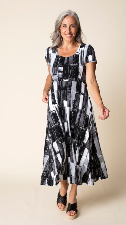 Habitat Dresses Habitat Core Travel Brushstroke Skyline Swing Dress Habitat Core Travel Brushstroke Skyline Swing Dress