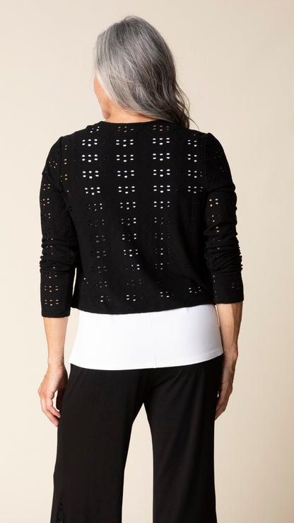 Habitat Eyelet Blooms Open Front Jacket - Multiple Colors